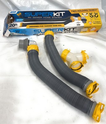 Camco RV SuperKit Sewer Hose System, For Tandem Tank Rv's, 20 FT, 39672