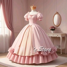 Custom Princess Pink Luxury Noble Evening Dress Elegant and Luxurious Victorian
