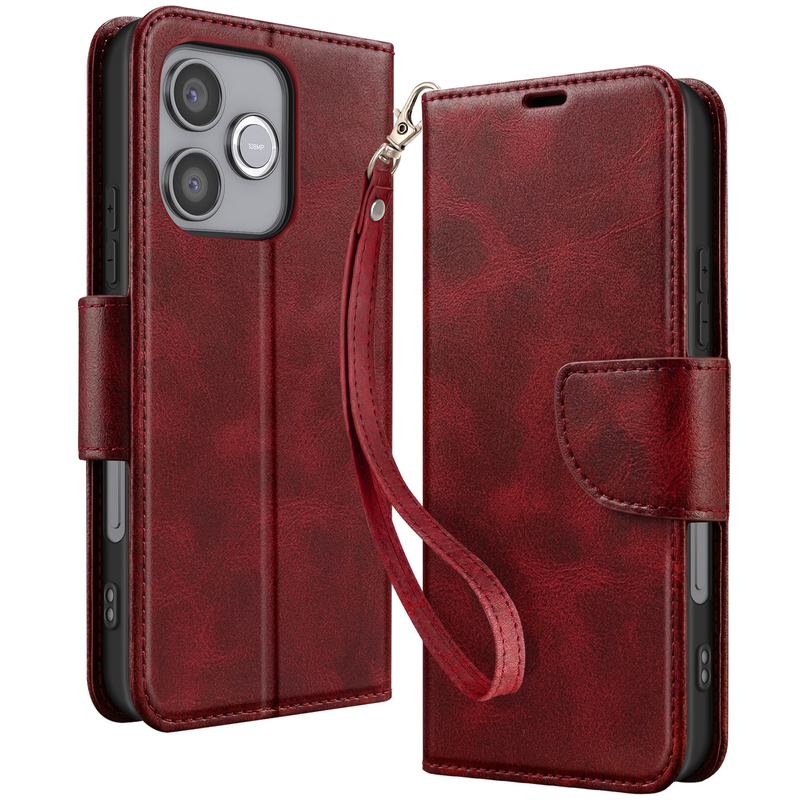 Coque Honor 60 Lite rouge anti-rayure pour regarder des vidéos sans les mains
