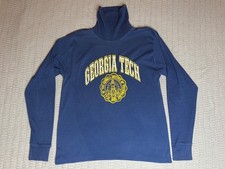 Georgia Tech Vintage Men's Turtleneck Shirt 50 Polyester USA