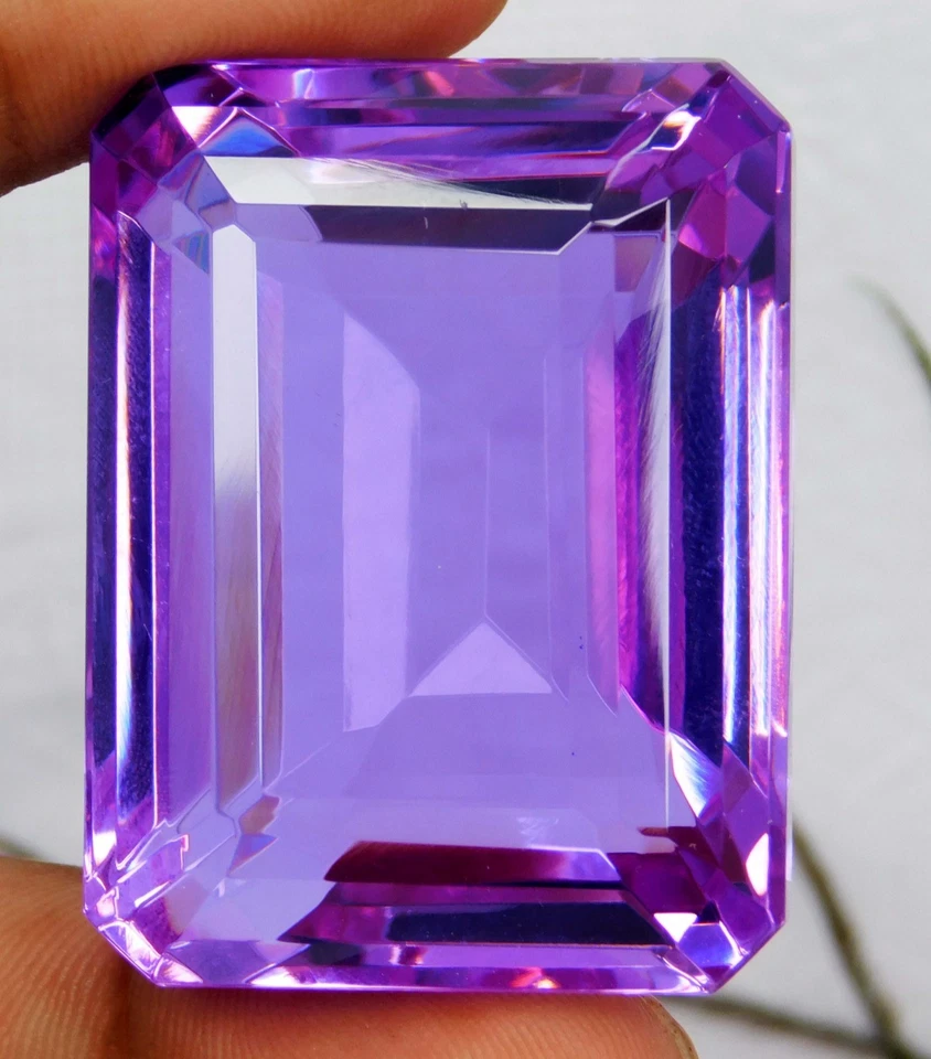 Tanzanita púrpura certificada 194,15 quilates - piedra preciosa suelta corte esmeralda natural Foto 4 de 4