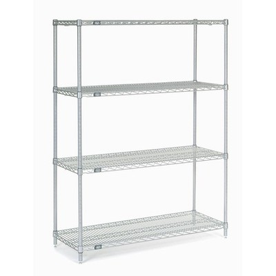 Nexel 14426C Nexel Chrome Wire Shelving 42''W X 14''D x 63''H