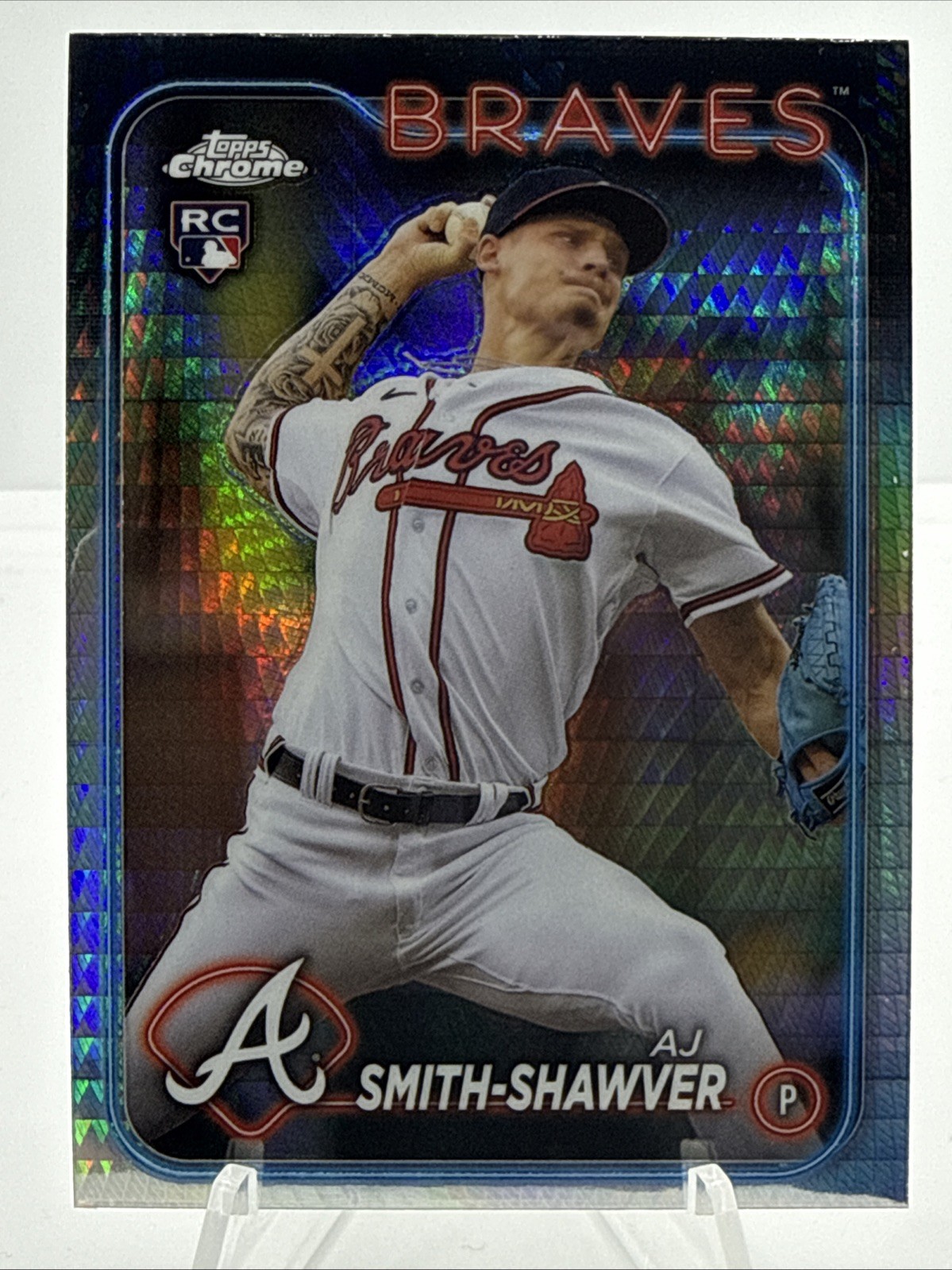 2024 Topps Chrome - AJ Smith-Shawver #19 Prism Refractor (RC)