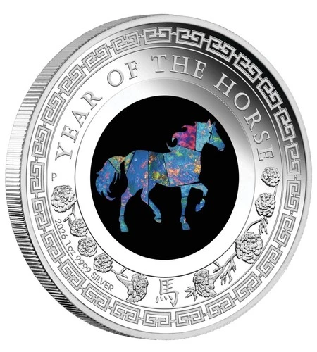 2026 Australia Opal Series Lunar Year of the HORSE 1 oz Silver Proof  IN STOCK