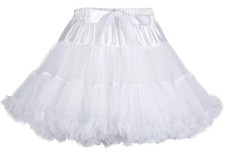Women  s Petticoat Skirts Tulle Underskirts Chiffon Half Slips Fluffy Ballet D...