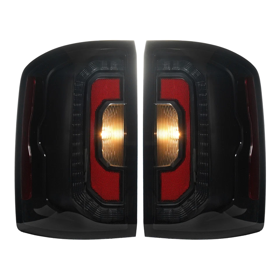 For 2014-2018 GMC Sierra 1500 Halogen Upgrade LED Black Tail Lights Left+Right - Imagem 4 de 4