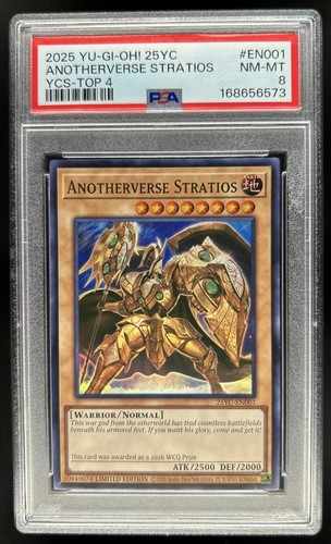 2025 Yu-Gi-Oh Championship (YCS) Anotherverse Stratios Rare #25YC-EN001 PSA 8