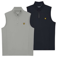 Lyle & Scott Mens 2026 Core Quarter Zip Midlayer Lightweight Stretch Golf Vest