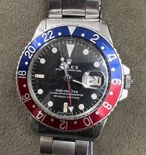 1969 Rolex GMT Master 1675 Pepsi Oyster Bracelet Box Mens Vintage Used Watch