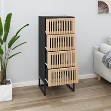 Aparador Alto con Cajones Armario Mueble de Salón Madera Contrachapada vidaXL