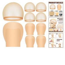 Halloween Bald Cap Set 6-Pcs : Perfect for Cosplay, Groups, and Parties