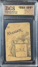 1893 Civil War Parlor Game “The Spy” DCS Authentic, Set Break!  Knapsack USA