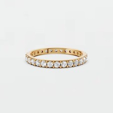 Rosalie Round Cut Lab Grown Diamond Stackable Eternity Band 18K Solid Gold