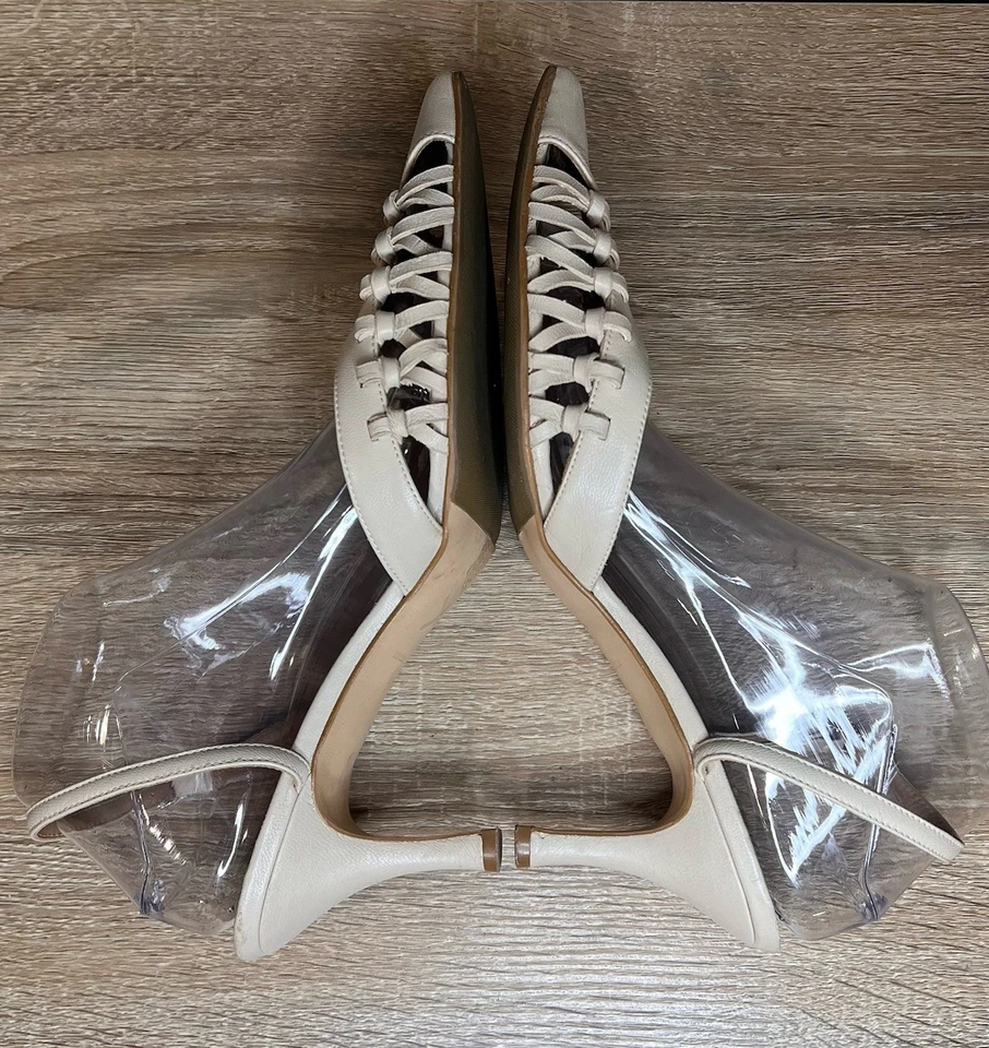 Flattered x Débora Rosa Woven Slingback Kitten Heels – Beige – Women’s Size 9 - Image 4 of 4