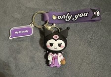 Kuromi Baku Keychain Purse Charm 3D Kawaii Backpack Charm Gift