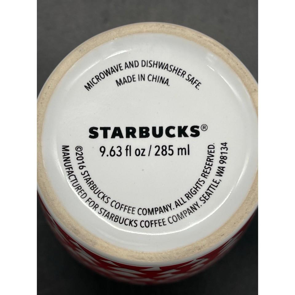 Starbucks 2016 Christmas Red Triangles Coffee Mug Cup 9.63 oz | eBay