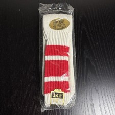Vintage 70s Mens JSI Red/White Striped Super Tube Socks Deadstock/Unworn
