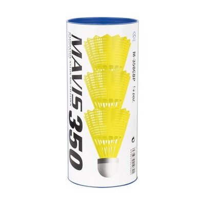 Yonex Mavis 350 3er Dose Nylonball Kunststoffball für Badminton weiß/gelb 
