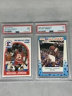 1989-90 Hoops Michael Jordan All Star Card PSA 9 And 1989 Fleer Sticker PSA 5