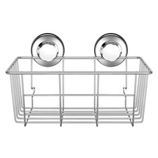 Suction Cup Shower Caddy Bath Wall Shelf, Deep Bathroom Basket Suction Cup Large