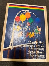 Vintage 1980 Dolly Toy Raggedy Ann  Andy Musical Crib Mobile 613