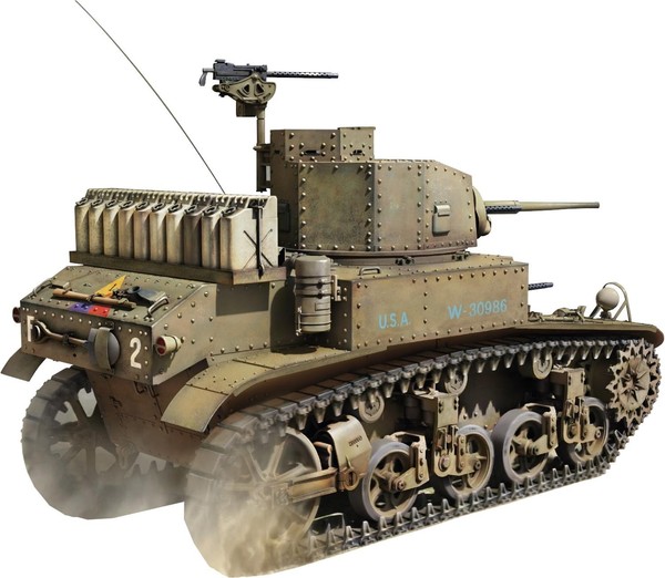 Mini Art 35425 1:35 M3 Stuart Leichter Pz. FrüHe Prod. - Originalget (Us Import)-image