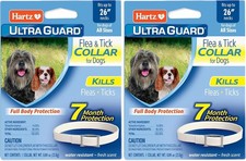 Hartz UltraGuard Flea Tick Dog Collar 26in, 7 Month Protection, 2 Pack