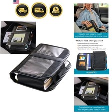 Glove Box Organizer And Car Manual Book Holder With Document Pockets