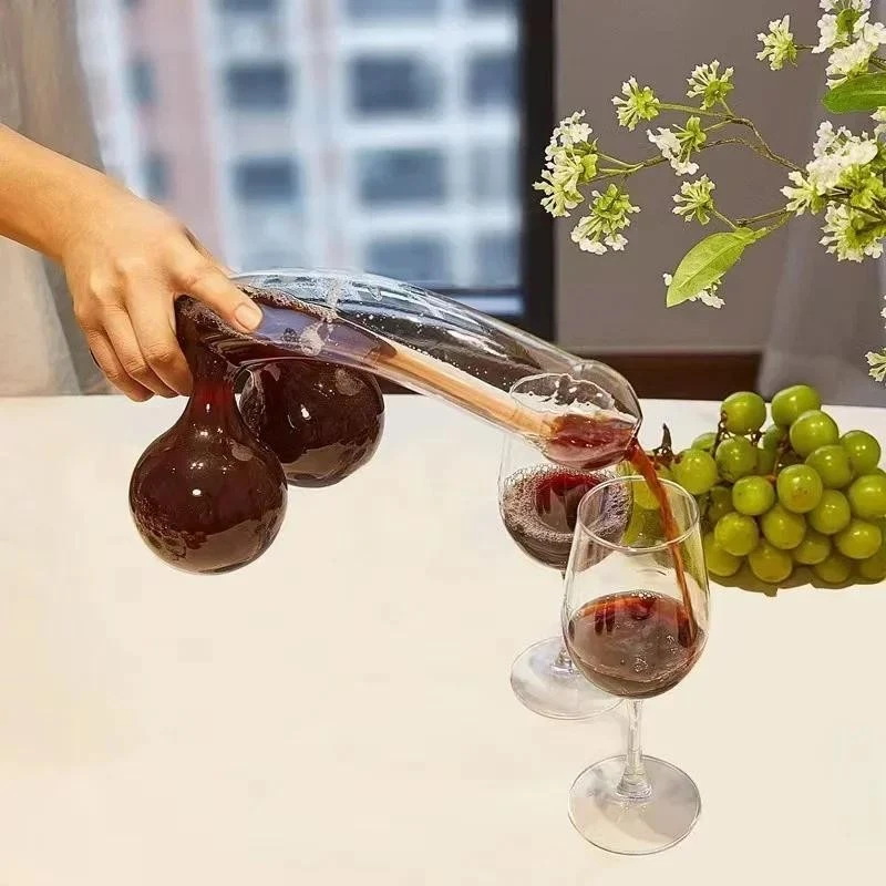 Funny Glass Wine Decanter Glass Alcohol Bottle Party Wine Accessories NEW - Image 4 of 4