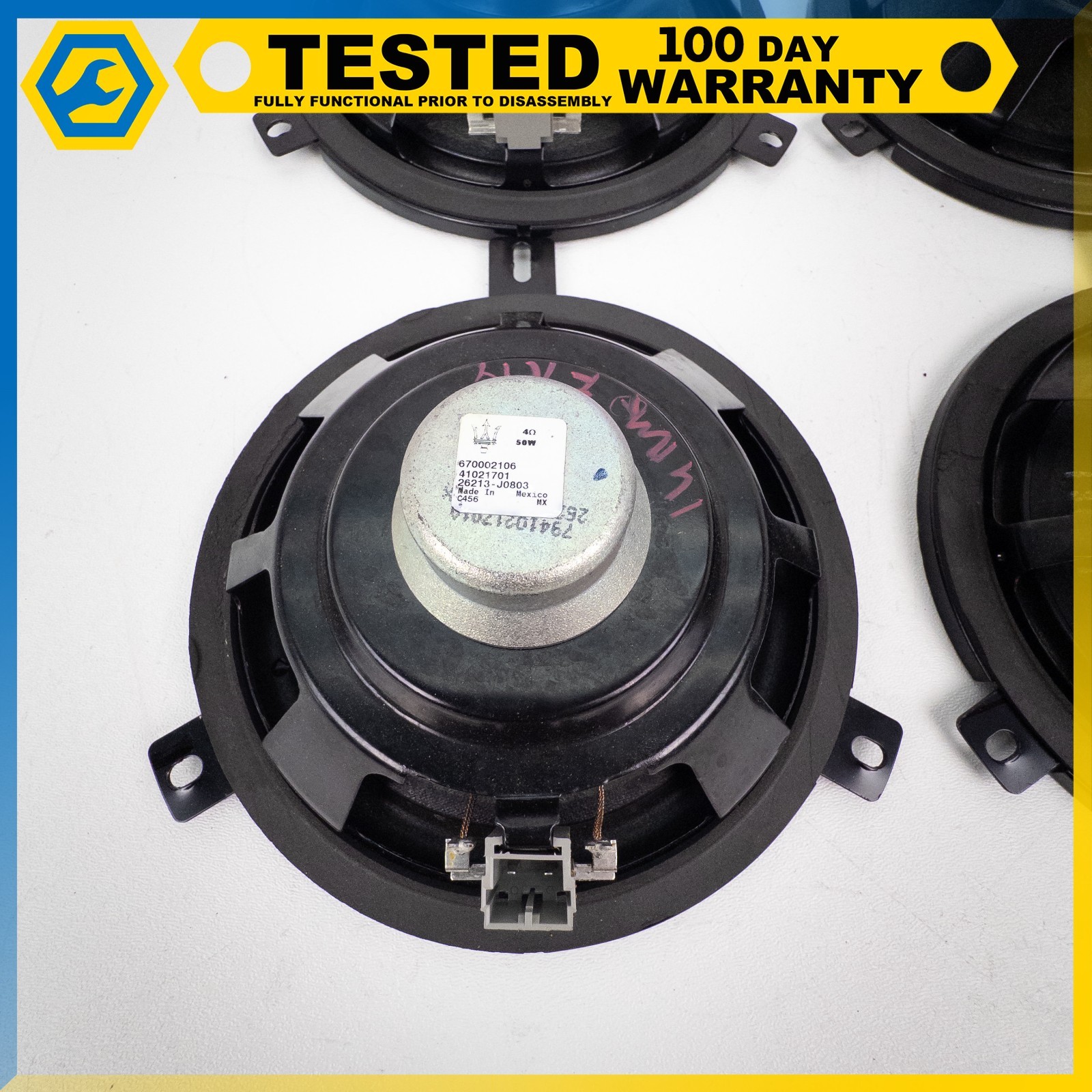 14-19 MASERATI QUATTROPORTE GHIBLI FRONT OR REAR DOOR SPEAKER & SUBWOOFER SET OE