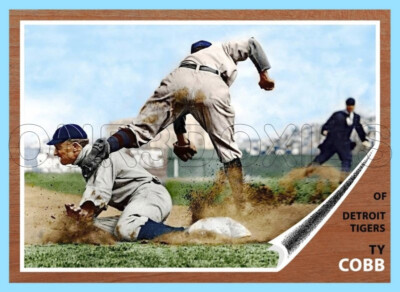 Ty Cobb Custom Made Art Card Detroit Tigers 62-T-TC-1