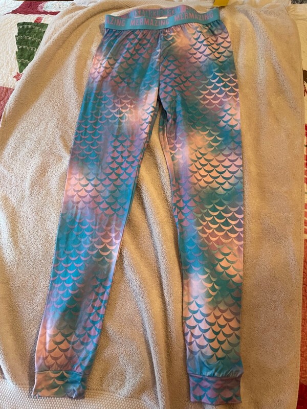 BRAND NEW WONDER NATION MERMAID SCALE GIRL PJS BOTTOM SZ XL 14-16