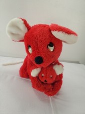 11" Atlanta Novelty Gerber Red Mouse Stuffed Animal w/ Baby Plush