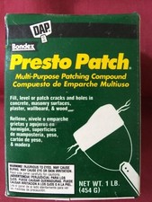 DAP Presto Patch 1 LB Patching Compound 58501 covers 100 SQ INCHES 1/8" THICK