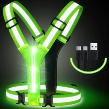 LED Reflective Running Vest – High Visibility, Rechargeable Safety Gear for All