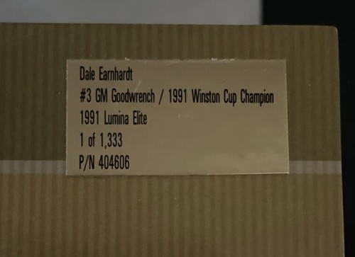 Dale Earnhardt ELITE #3 GM Goodwrench / 1991 Winston Cup Champion Lumina READ - Picture 8 of 8