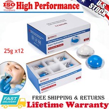 Dental Hydrophilic VPS Impression Putty Fast Set 25g x12 Base x6  Catalysts x6 