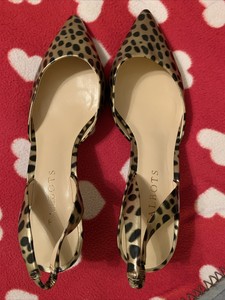 leopard slingback kitten heels