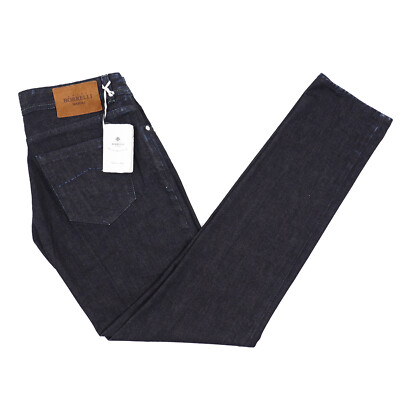 Luigi Borrelli Regular-Fit 'Caracciolo' Rinsed Dark Blue Denim Jeans 31 NWT