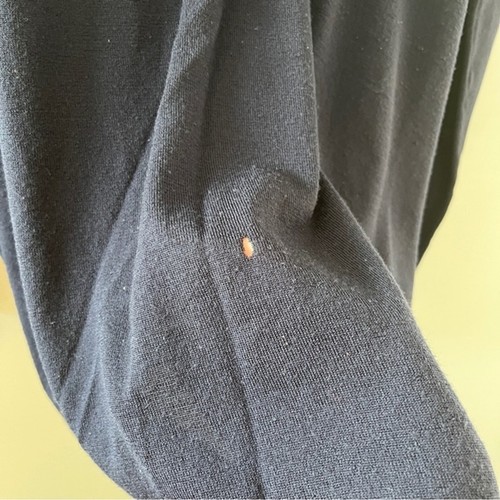 Jil Sander navy blue black draped front sweater cardigan hooded wool small - Picture 10 of 10