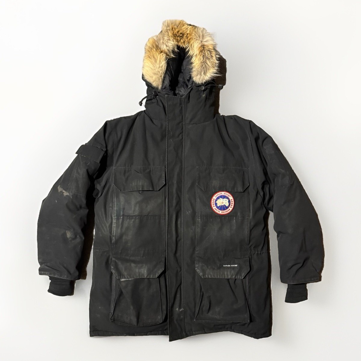 Canada Goose Expedition Parka Men's Large Fur Hood Black Down