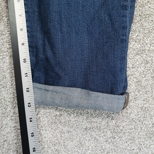 DKNY Jeans Womans size 10 Long Jean shorts 5 pockets Cuffed legs - Picture 10 of 12
