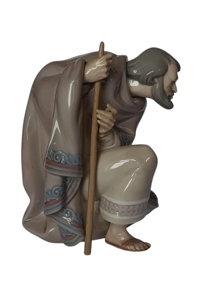 Lladro Saint Joseph Figurine 5476 Nativity Christmas Christian Collectable 1987 - Image 4 of 4