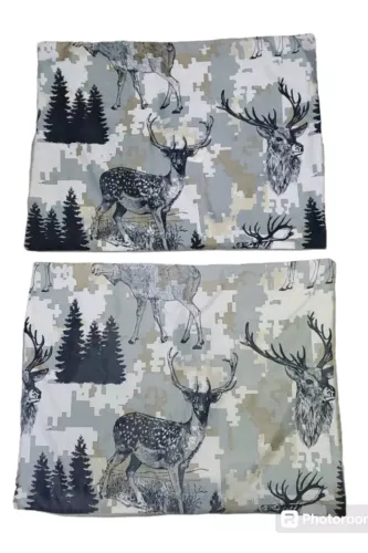 Remington Pillow Shams Digital Camouflage Deer Stag Set of 2 Standard 26" X 20"
