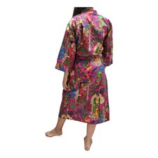 Frida Kahlo Bathrobe Kimono Jacket Belt Beach Robe Shrug Hippie Boho Vintage