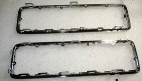 Microsoft Xbox 360 S Console 1439 Top & Bottom Chrome/Silver Bezel Trim-Just OK