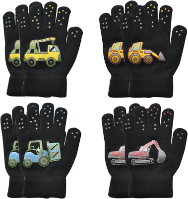 4 Paar Kinderhandschuhe, Warme Winterhandschuhe, Vollfinger, Magic Gloves