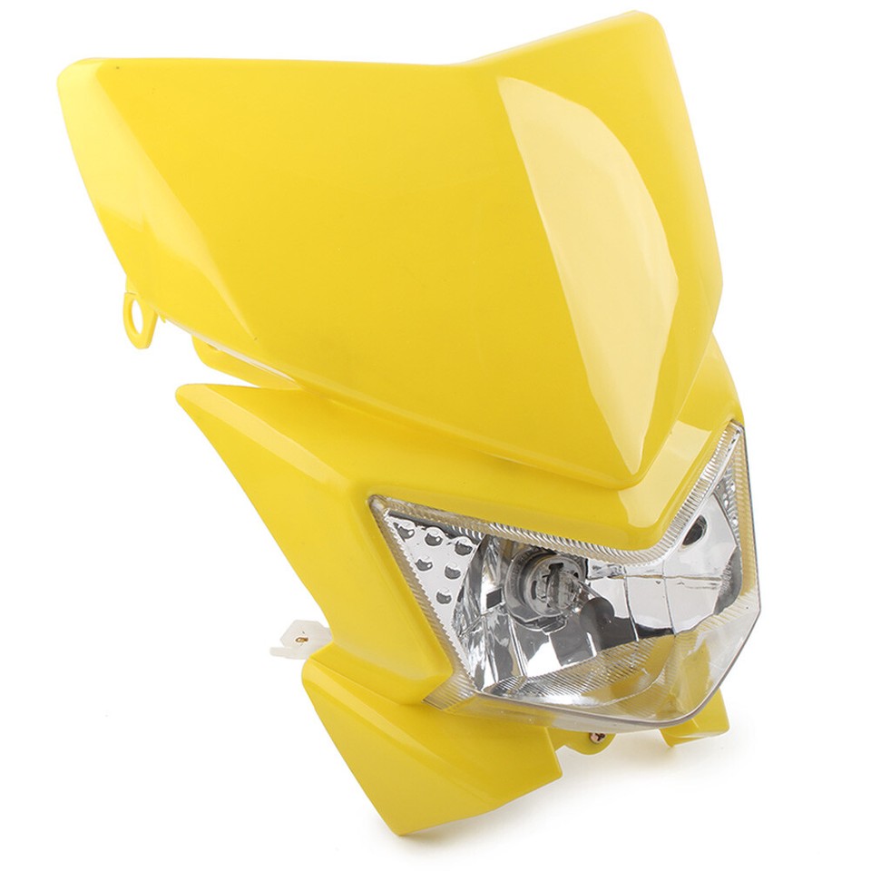 Motorcycle Front Headlight Head Lamp 35w Mx Enduro Dirt Trail Bike 250cc Yellow eBay