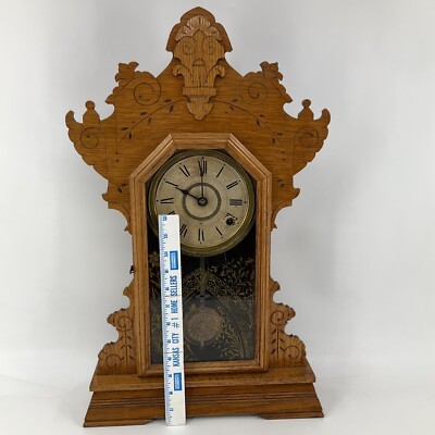 Antique Seth Thomas Gingerbread Clock 9981 Working Chimes