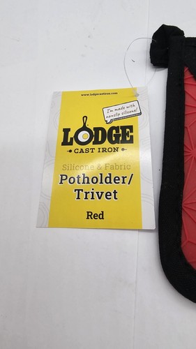 Lodge Silcone Potholder or Trivet, Red - Picture 2 of 7